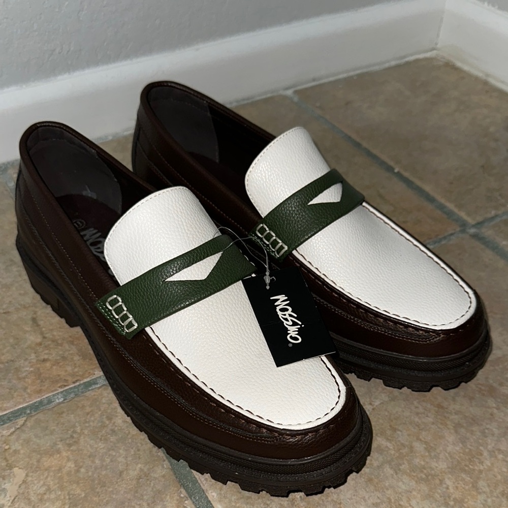 Mossimo Brown and White Men's Loafers